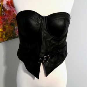 Say What?  Pleather Bustier NWOT